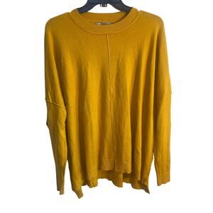 Jolie Womens Large Soft Cashmere Blend Sweater Mustard Yellow
